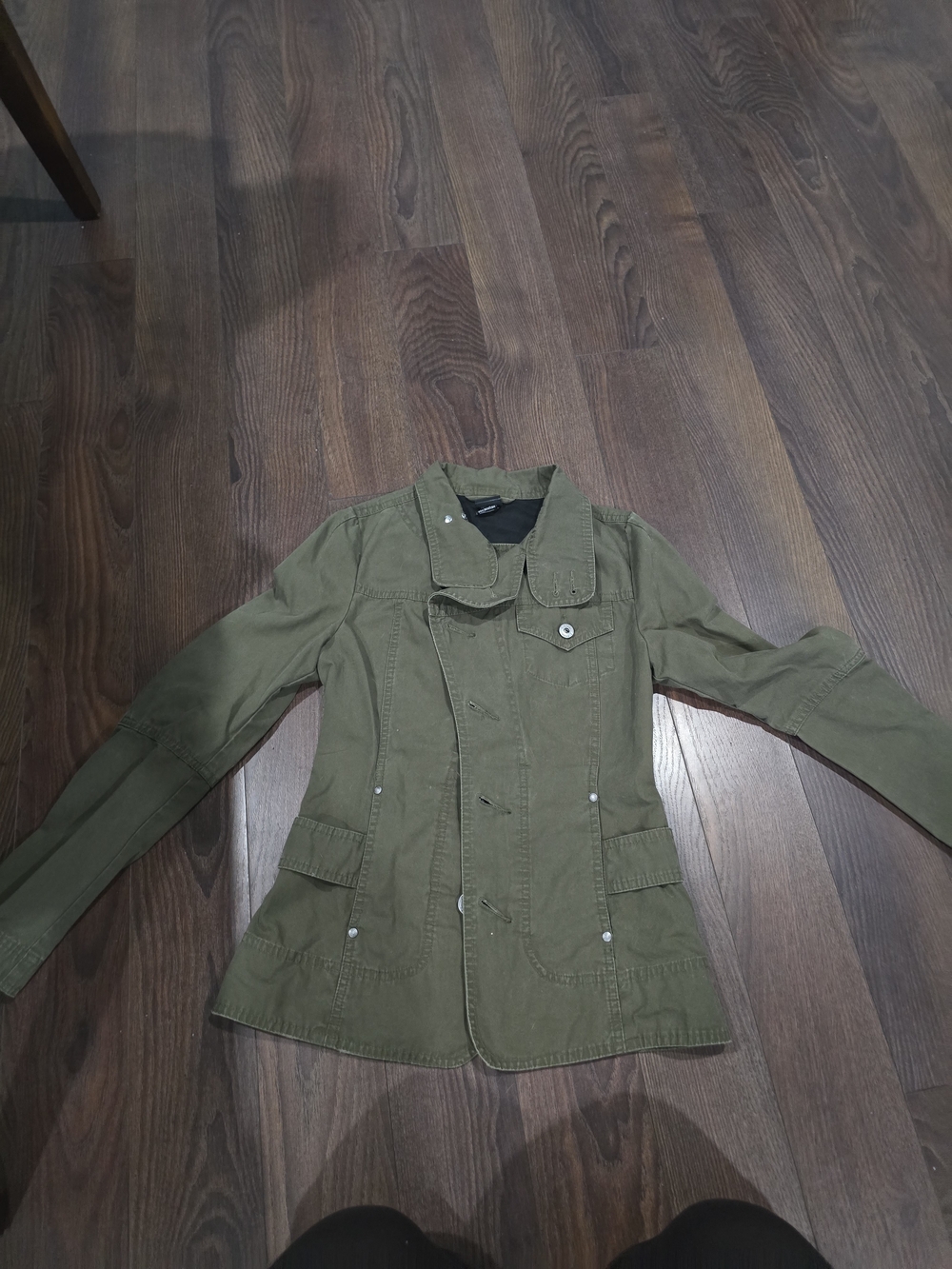 Diesel Olive Utility Jacket in Military Green